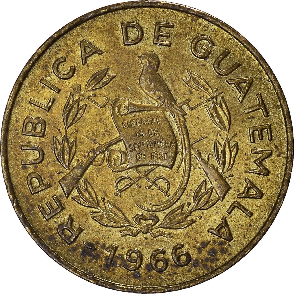 Guatemala | 1 Centavo Coin | Fray Bartolomé | Km:265 | 1965 - 1970