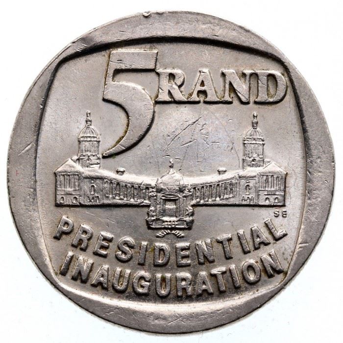 South Africa 5 Rand Coin | Presidential inauguration | KM150 | 1994