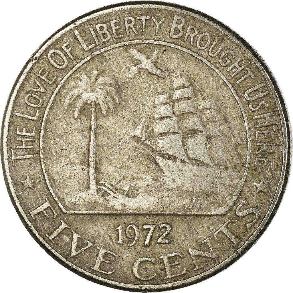 Liberia | 5 Cents Coin | Elephant | Km:14 | 1960 - 1990