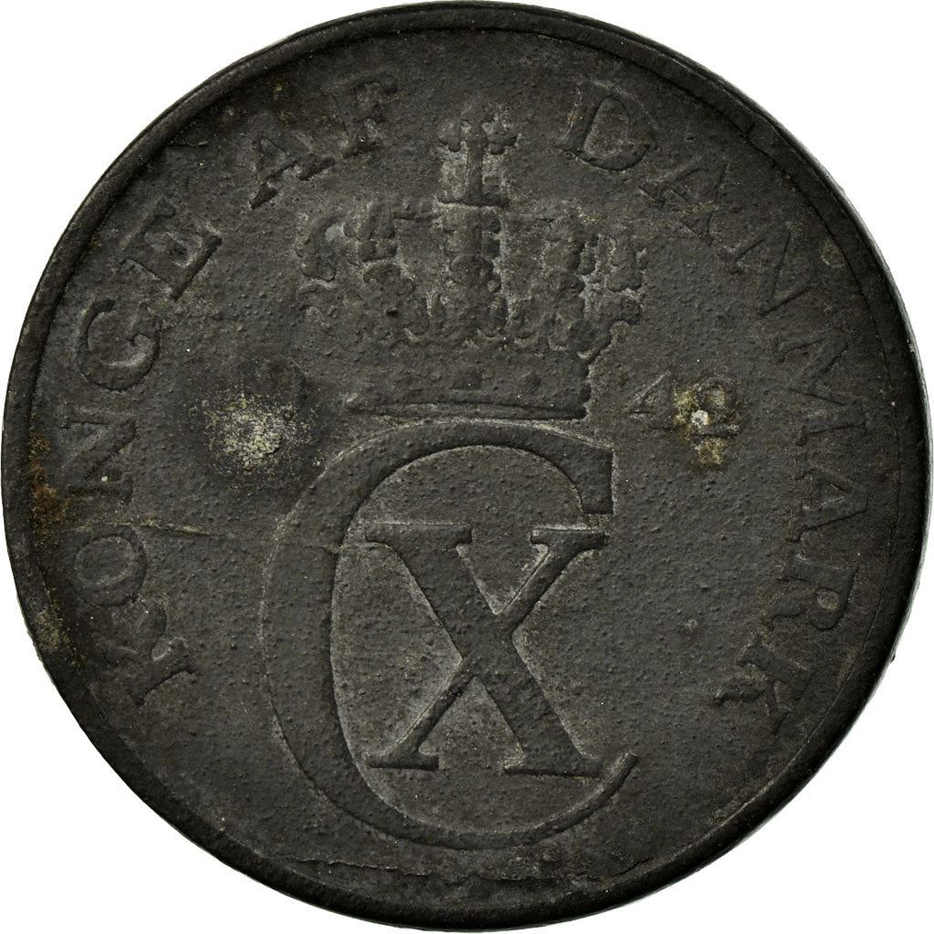 Denmark | 2 Ore Coin | Monogram | Km:833A | 1942 - 1947