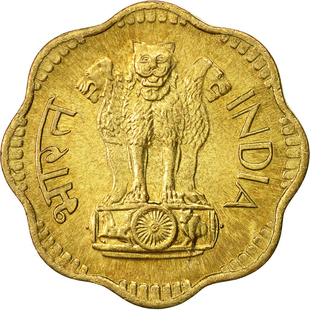 India | 10 Paise Coin | Ashoka Lion | Km:26.1 | 1968 - 1971