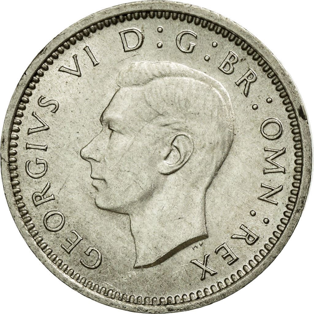 United Kingdom | 3 Pence Coin | George VI | KM:848 | 1937 - 1945