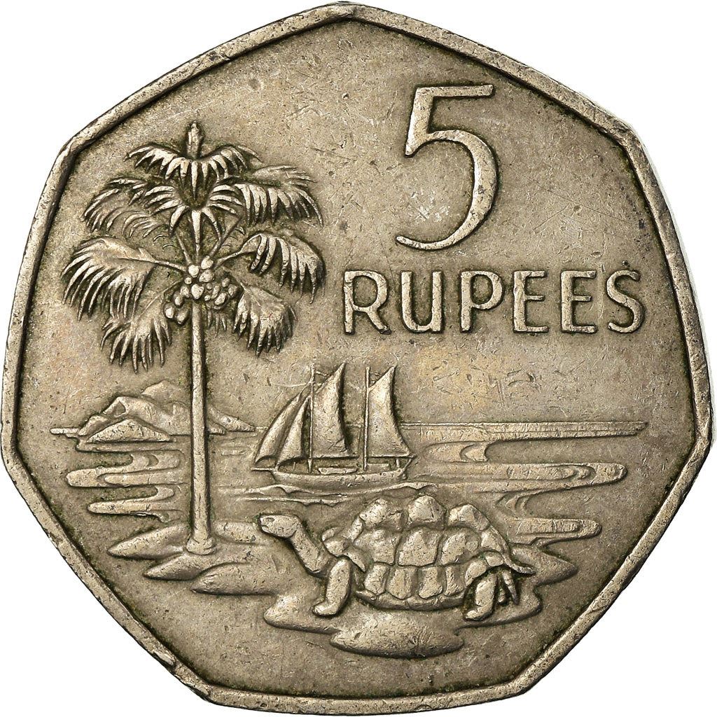 Seychelles | 5 Rupees Coin | Elizabeth II | Km:19 | 1972