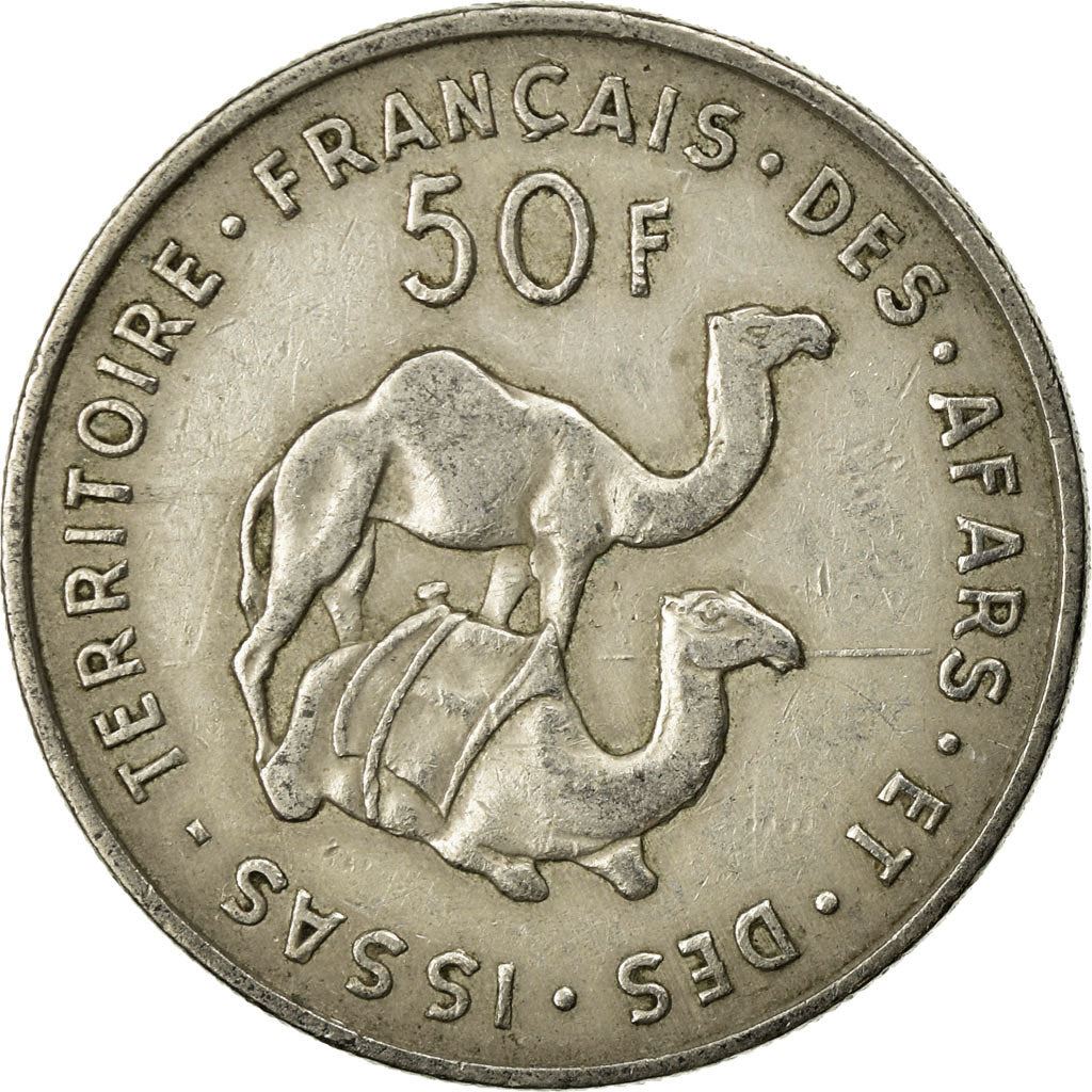 Afars and Issas | 50 Francs Coin | Marianne | Dromedary Camels | Km:18 | 1970 - 1975