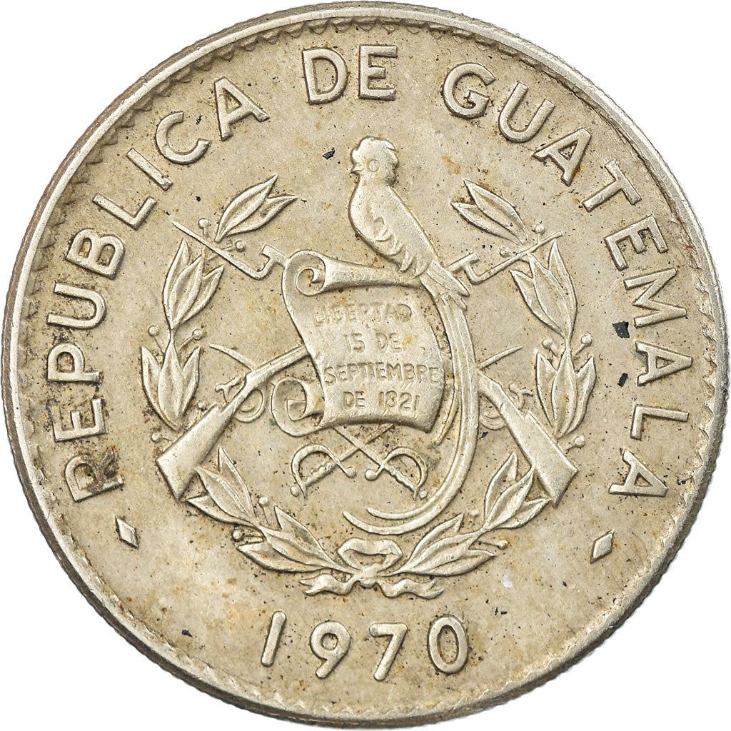 Guatemala | 10 Centavos Coin | Mayan Pillar | Km:267 | 1965 - 1970