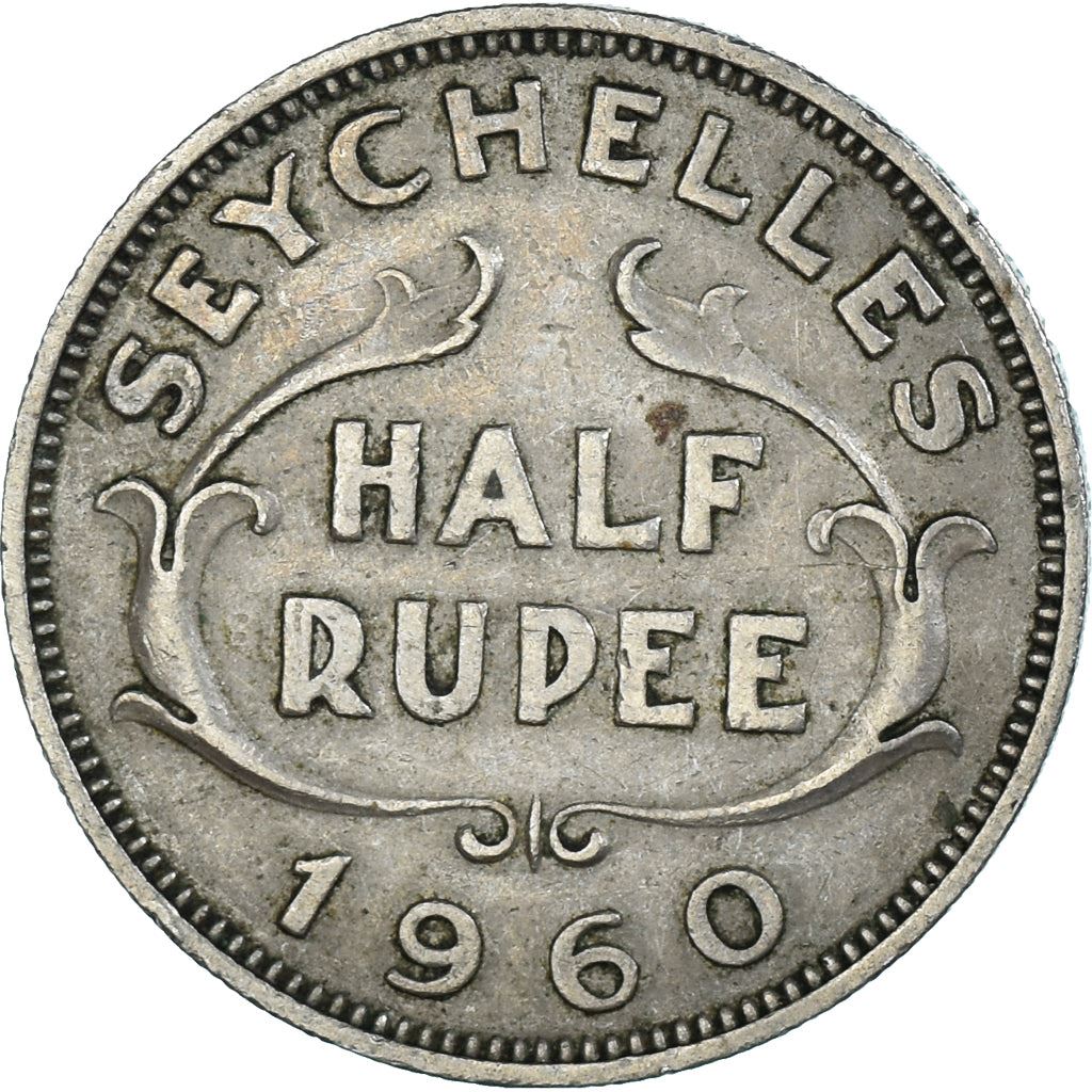 Seychelles | 1/2 Rupee Coin | Elizabeth II | Km:12 | 1954 - 1974
