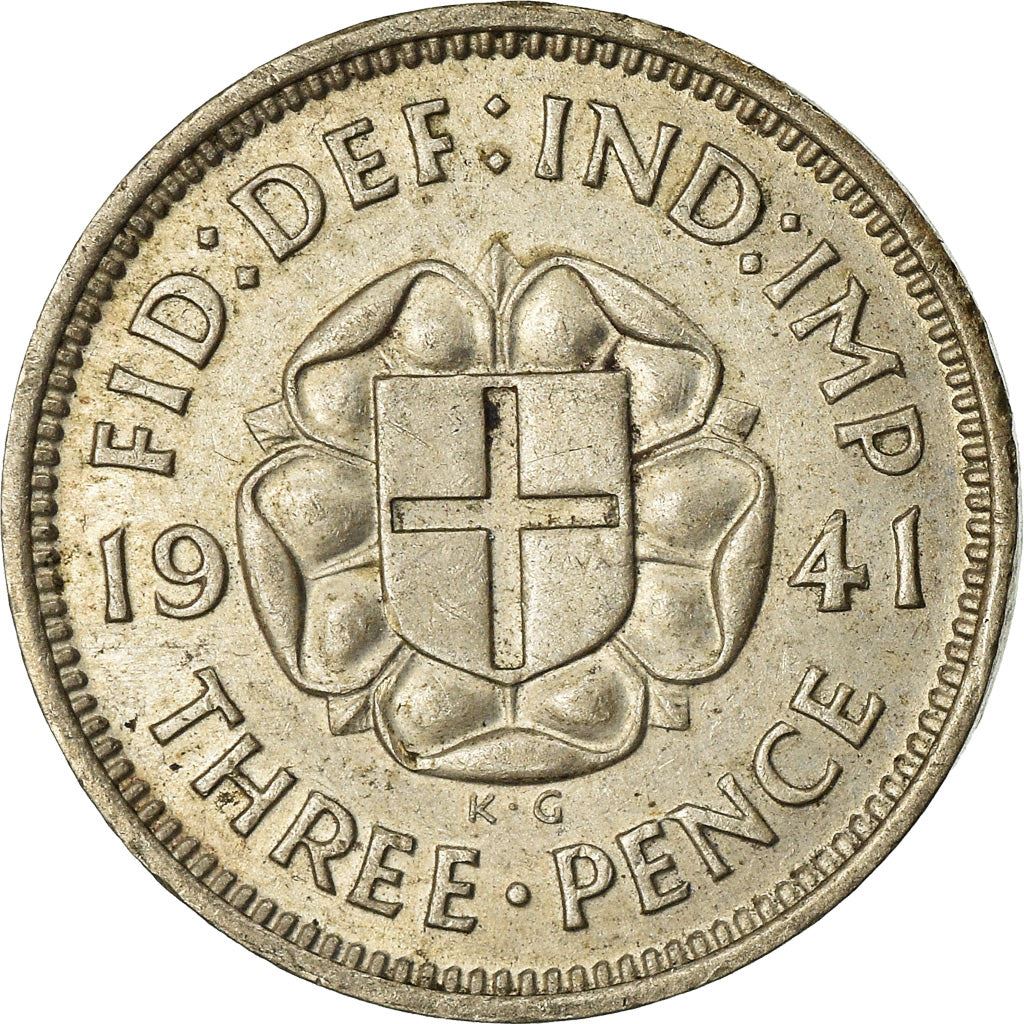 United Kingdom | 3 Pence Coin | George VI | KM:848 | 1937 - 1945