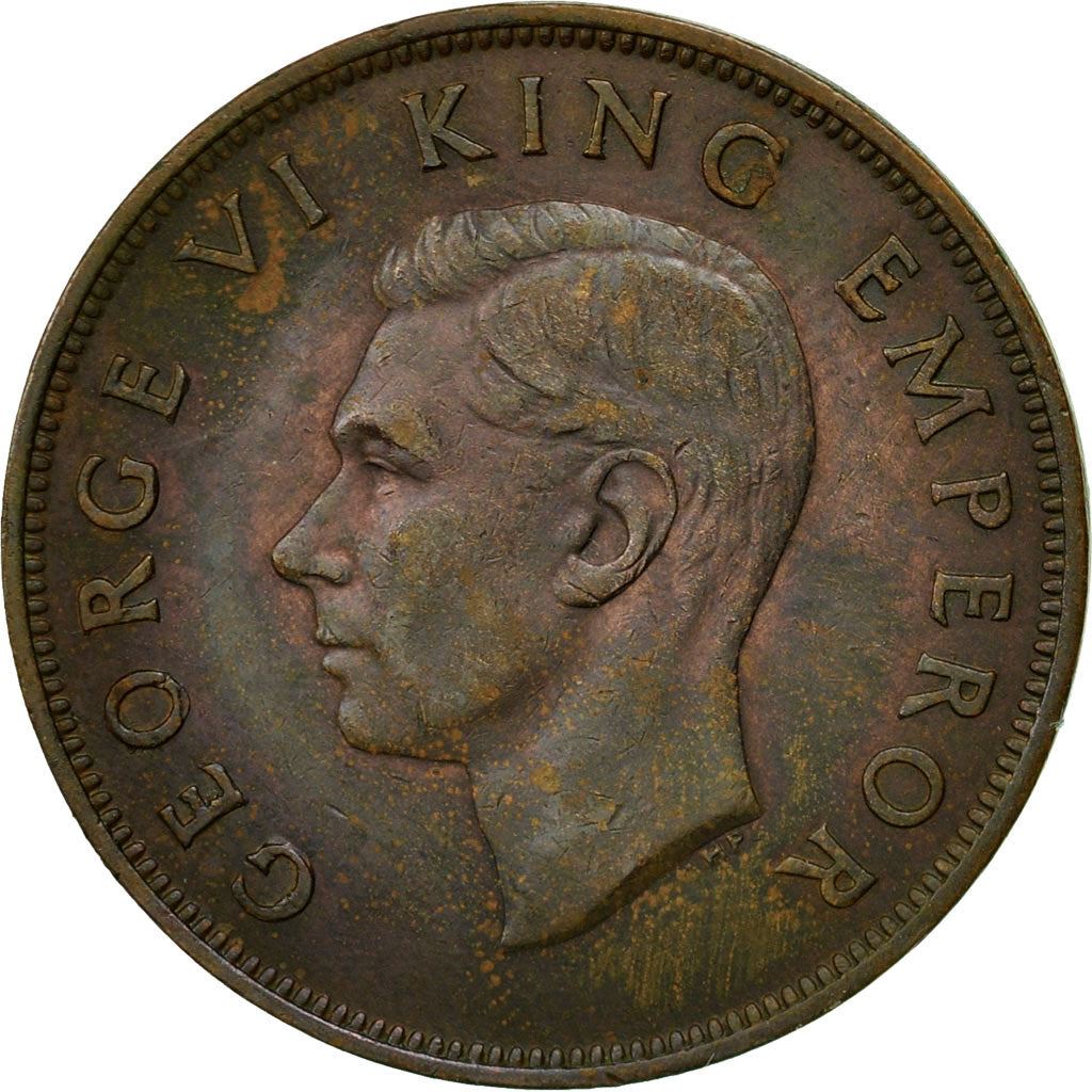 New Zealander 1 Penny Mynt | Kong George VI | Tui-fugl | KM13 | 1940 - 1947