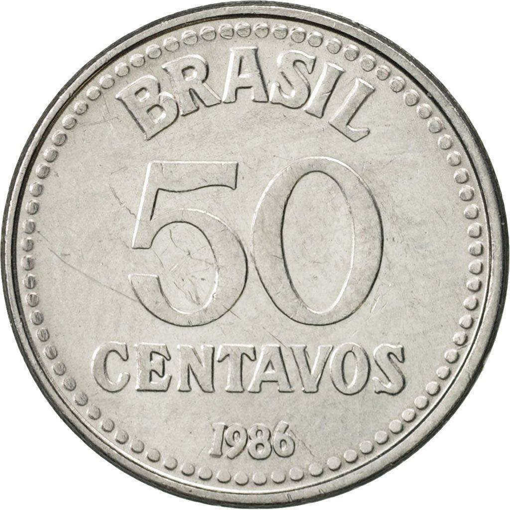البرازيل | عملة 50 سنتافوس | نجمة | Km:604 | 1986 - 1988