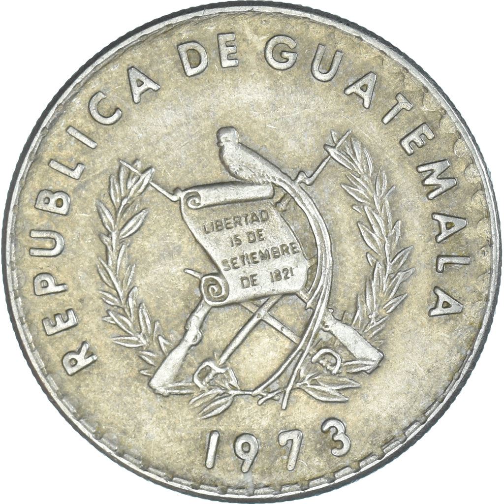 Guatemala | 10 Centavos Coin | Mayan Pillar | Km:271.1 | 1971 - 1973