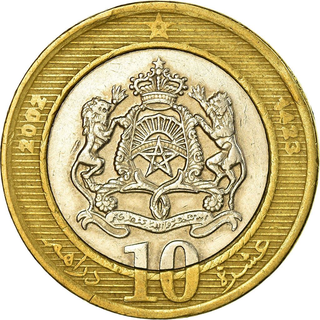 Morocco 10 Dirhams - Mohammed VI Coin Y110 | 2002