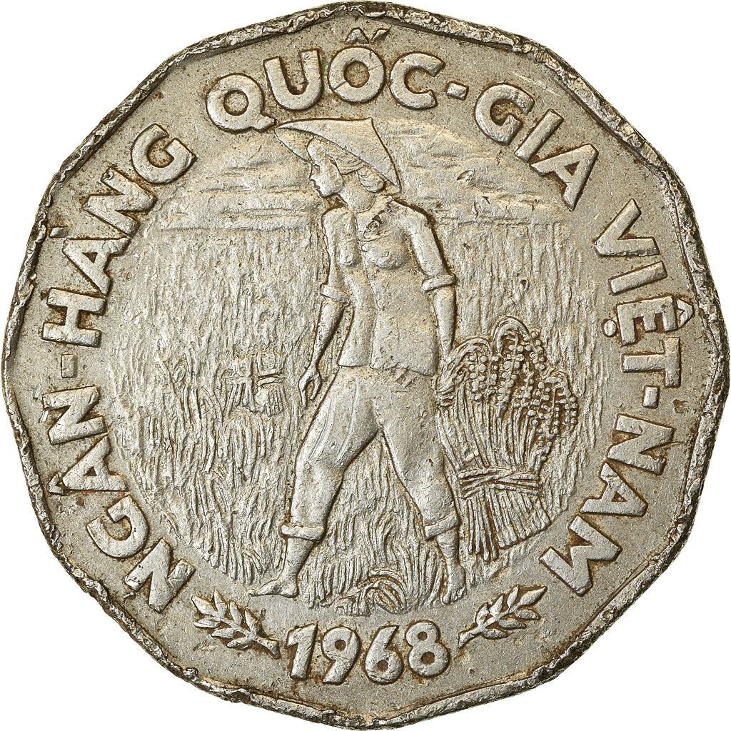 South Vietnam | 20 Dong Coin | Farmer | Km:10 | 1968