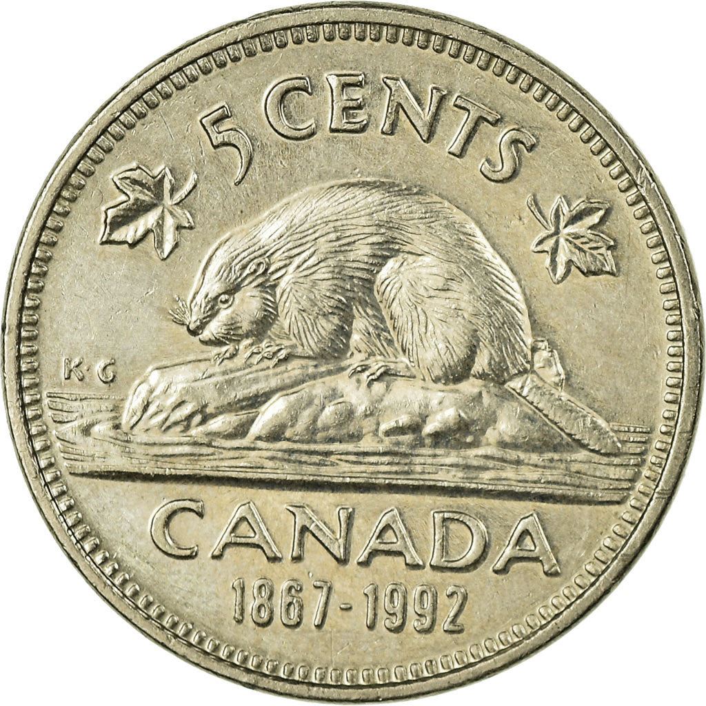 Canada | 5 Cents Coin | Copper-nickel | Confederation | KM:205 | 1992