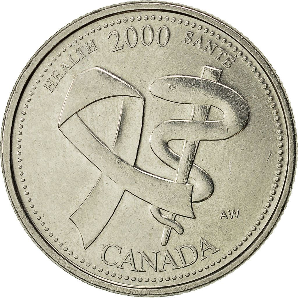 Canada | 25 Cents Coin | Health | Nickel | KM:373 | 2000