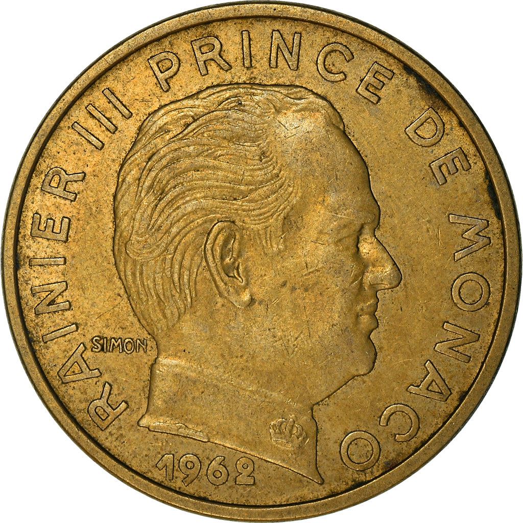 Monaco | 50 Centimes Coin | Rainier III | Km:144 | 1962