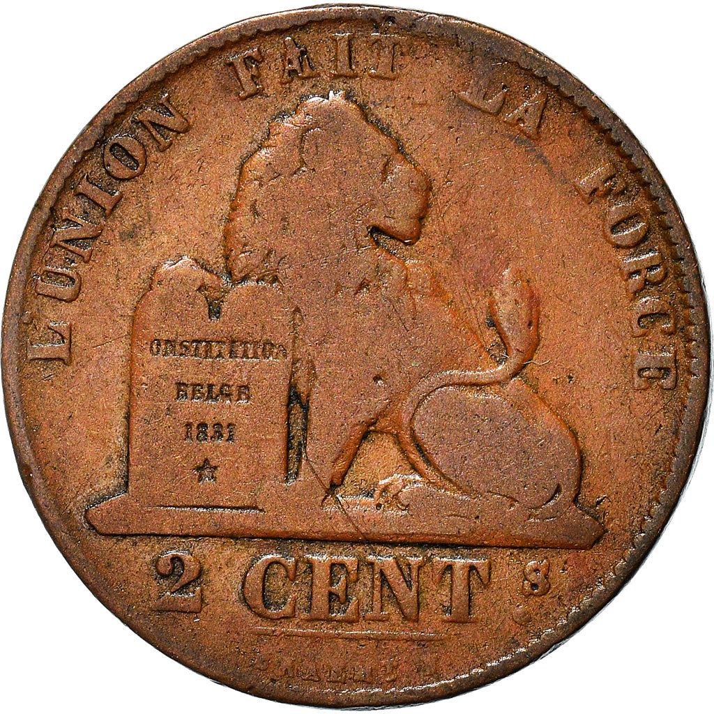 Bélgica | Moneda de 2 céntimos | Leopoldo I | Cobre | KM:4.1-4.4 | 1833-1865