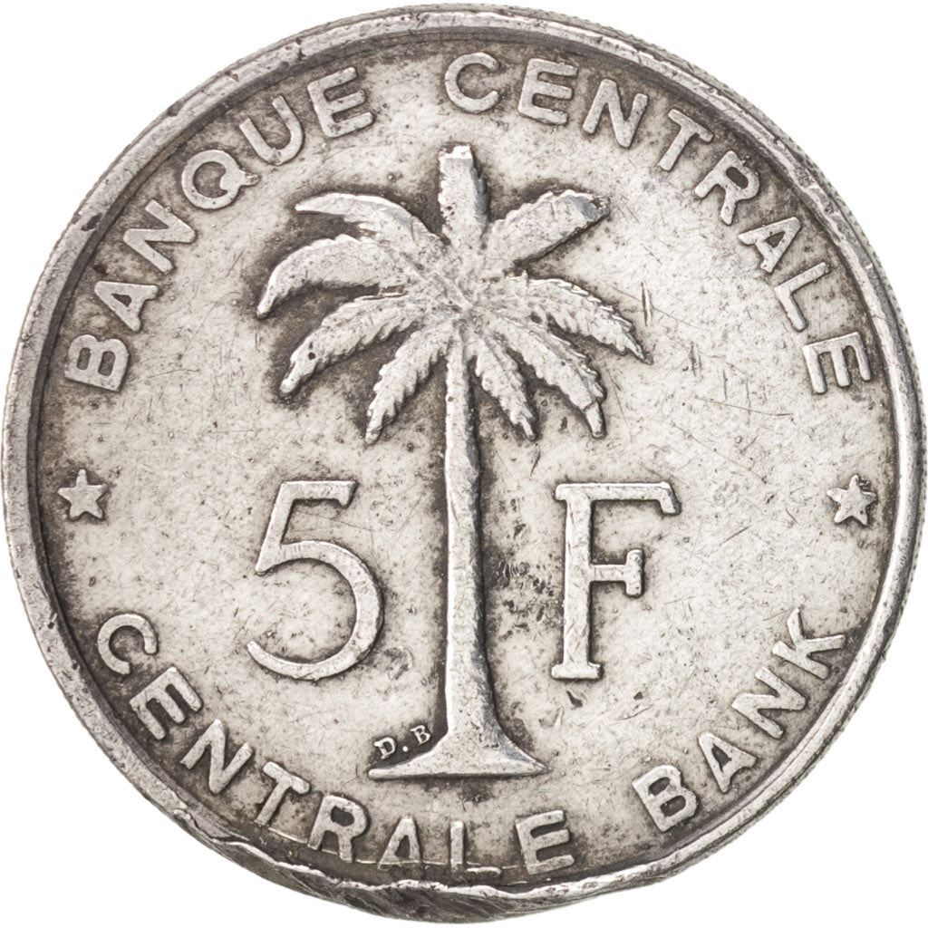 Belgian Congo | 5 Francs Coin | Palm tree | Km:3 | 1956 - 1959