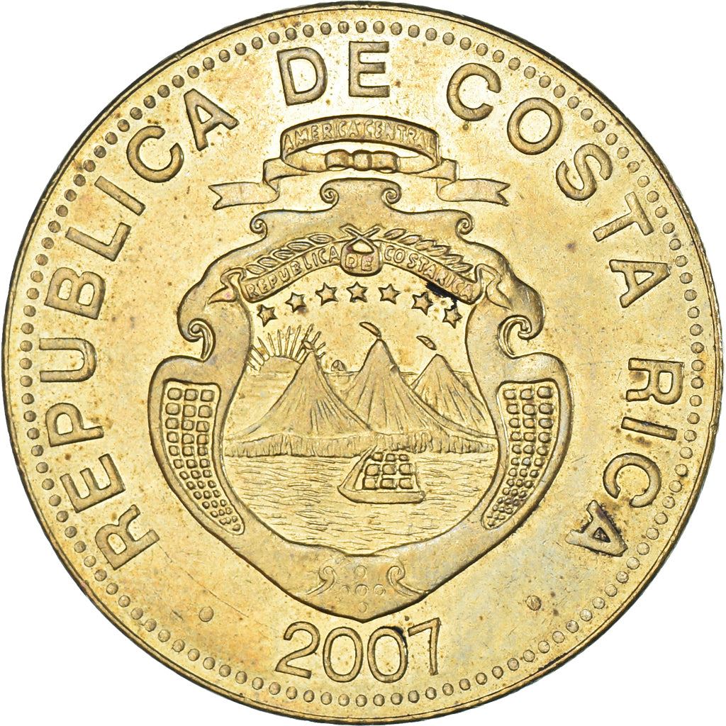 Costa Rica Coin | 500 Colones | Stars | Volcno | Ship | Sun | KM239.1a | 2006 - 2015
