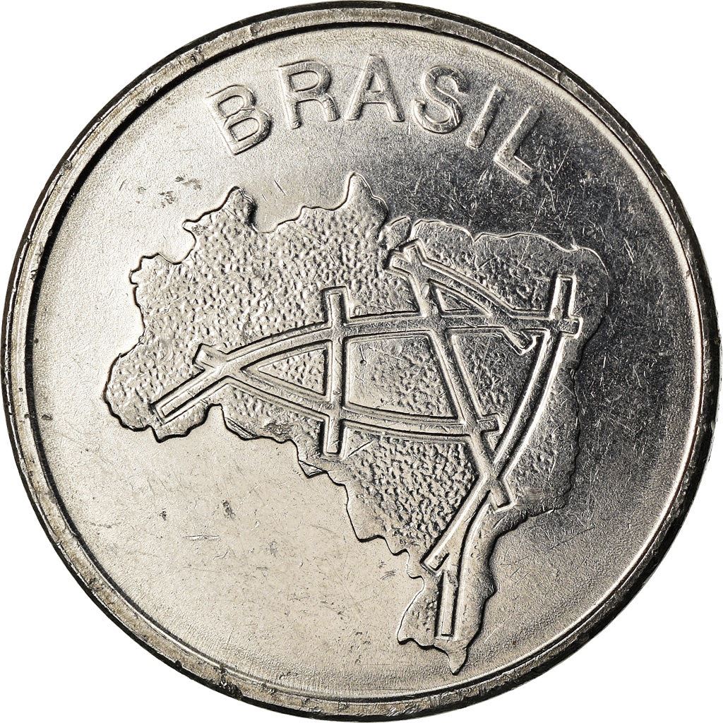 Brazil | 10 Cruzeiros Coin | Brazil's main roads | Km:592 | 1985 - 1986