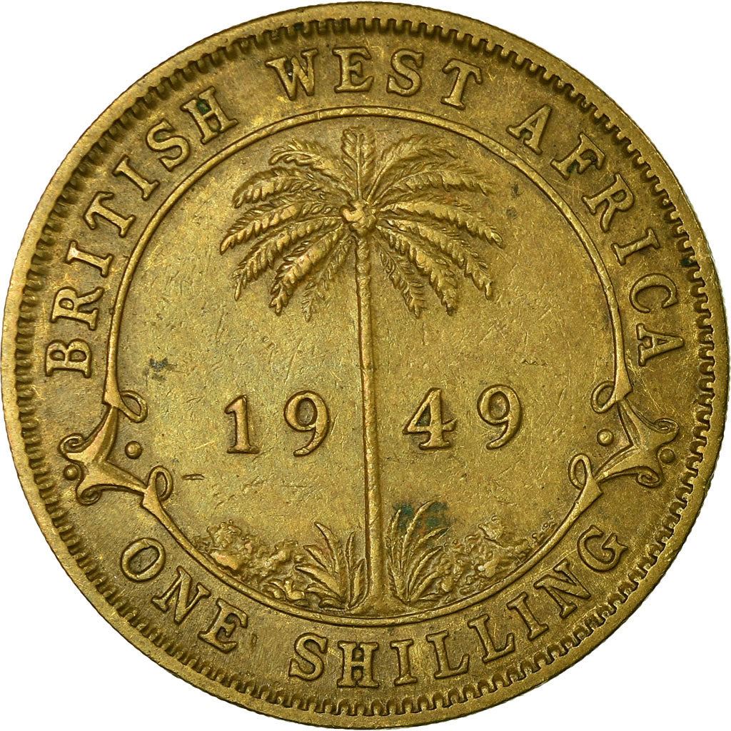 British West Africa | 1 Shilling Coin | Palm Tree | George VI | Km:28 | 1949 - 1952