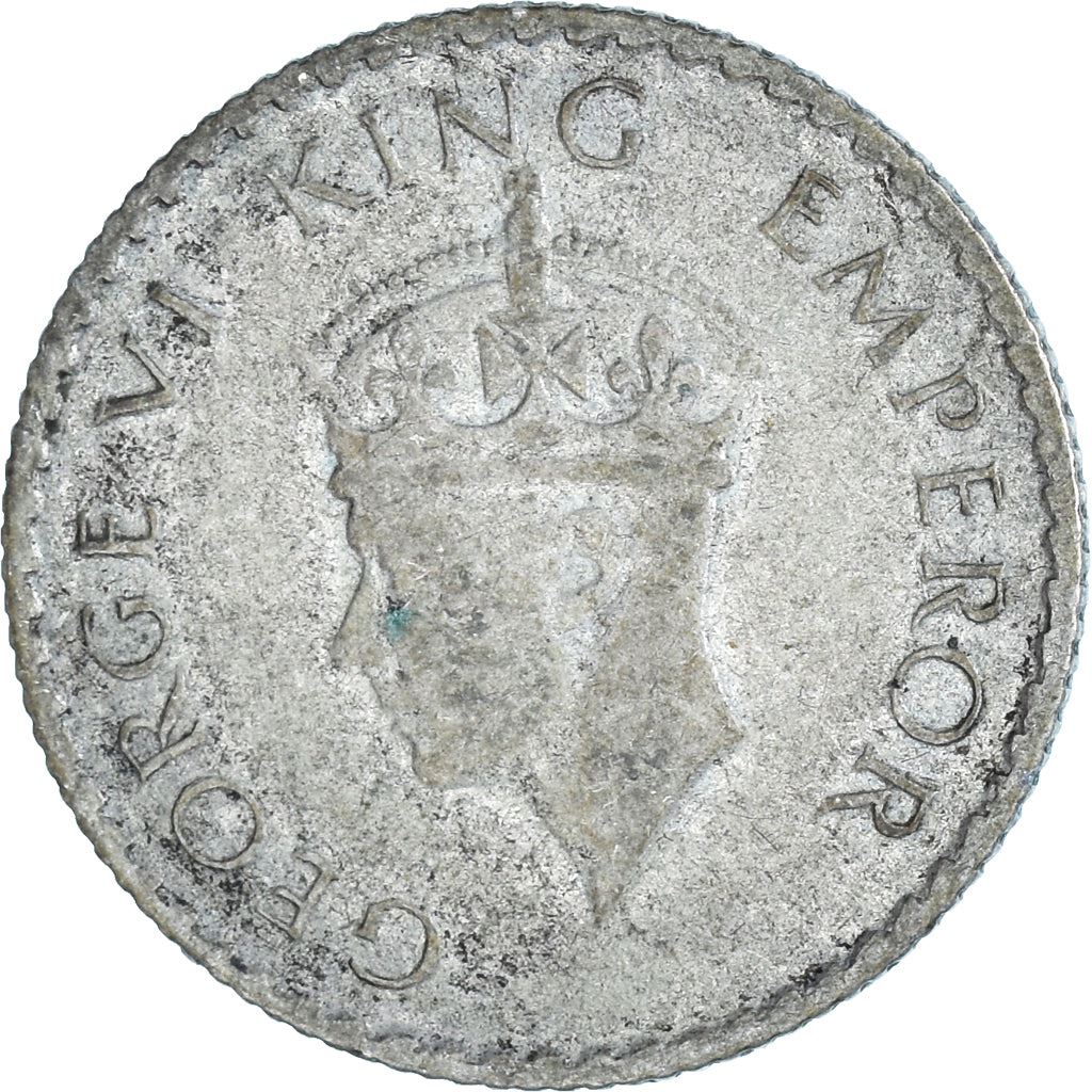 India - British | 1/4 Rupee Coin | King George VI | Km:545 | 1940