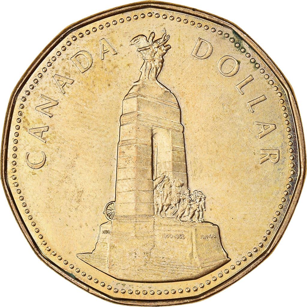 Canada | 1 Dollar Coin | War Memorial | Bronze plated nickel | KM:248 | 1994