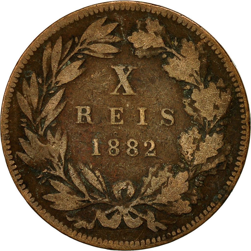 Portugal | 10 Reis Mønt | Luíz I | Km:526 | 1882 - 1886