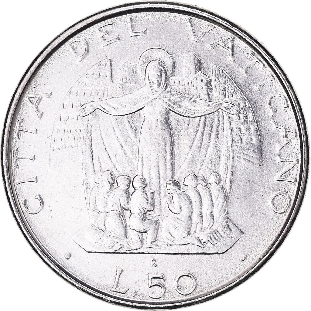 Vatican City | 50 Lire Coin | Virgin Mary | Km:201 | 1987