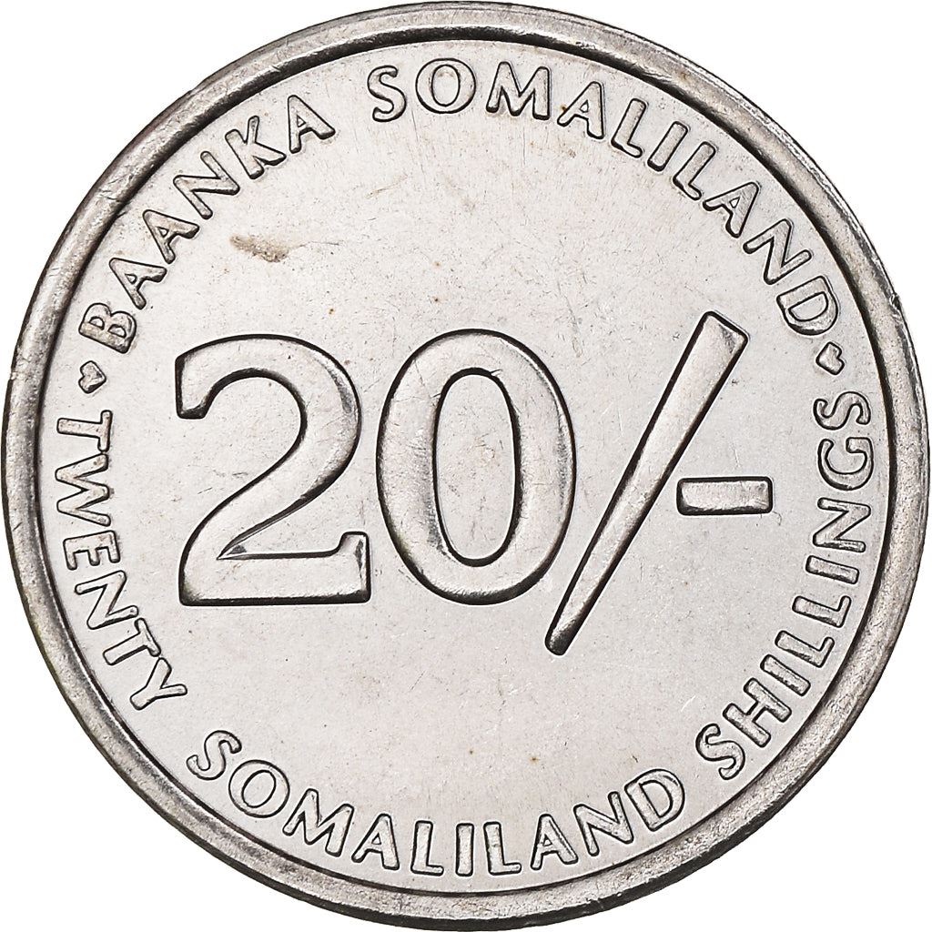 Somaliland | 20 Shilling Münze | Windhund | KM:6 | 2002