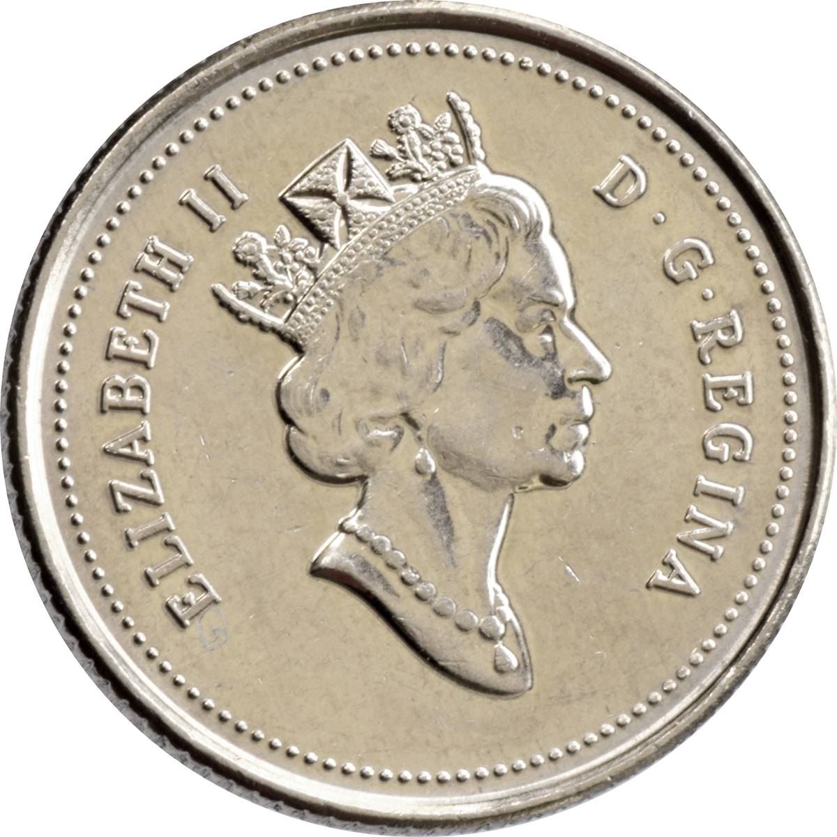 Canada 10 Cents Coin | Queen Elizabeth II | Bluenose Racing Ship | KM206 | 1992