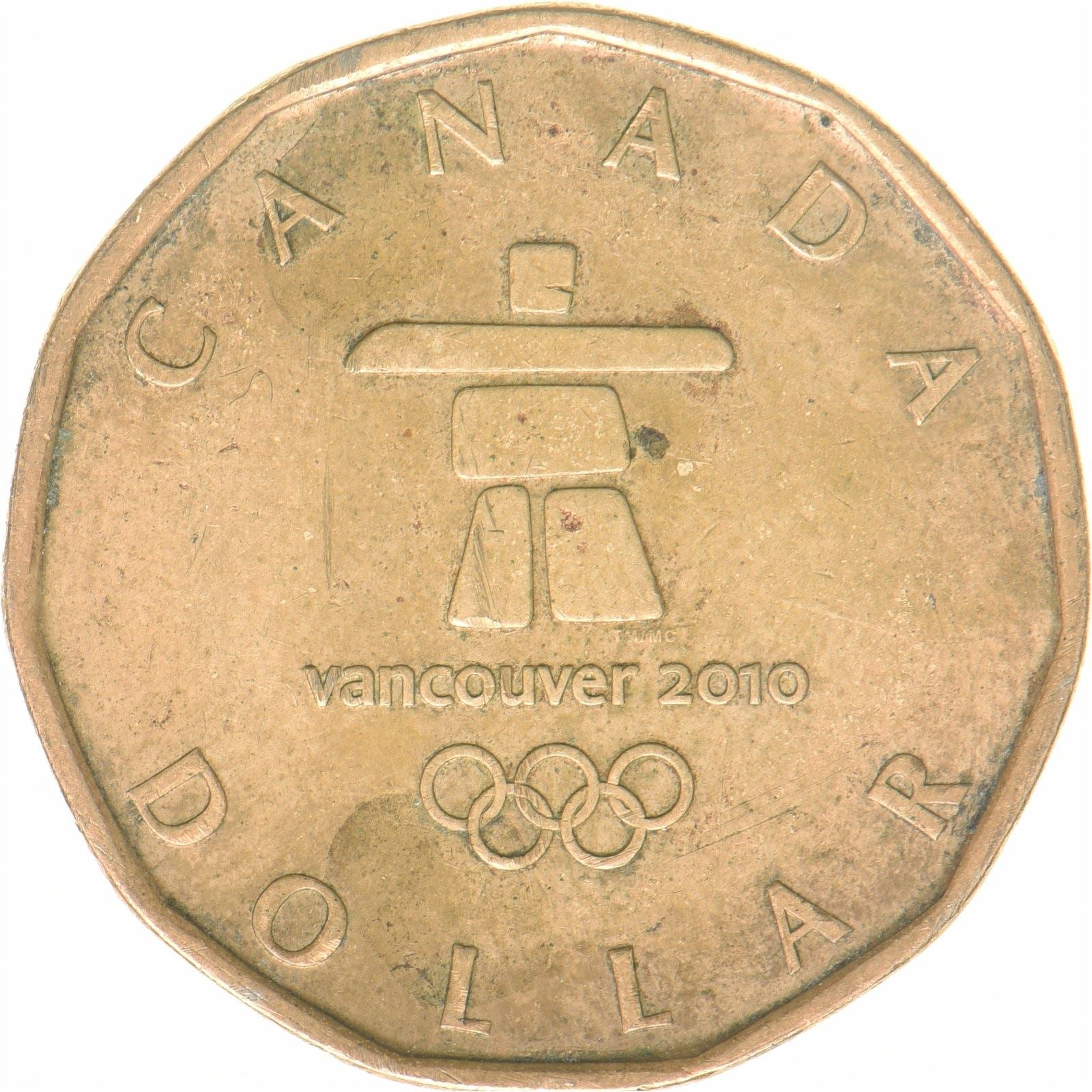 Canada | 1 Dollar Coin | Inukshuk | Bronze plated nickel | KM:883 | 2010
