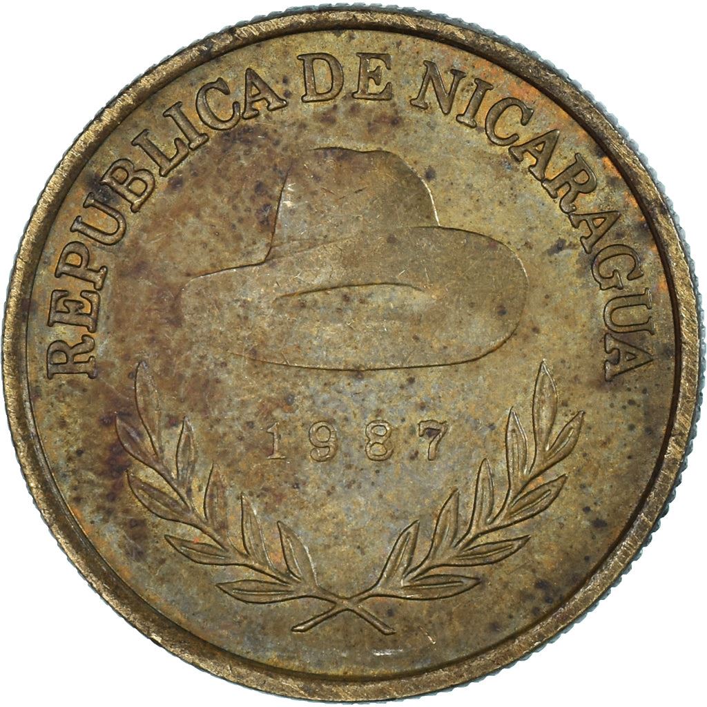 Nicaragua 1 Cordoba Coin | Panama Hat | KM59 | 1987