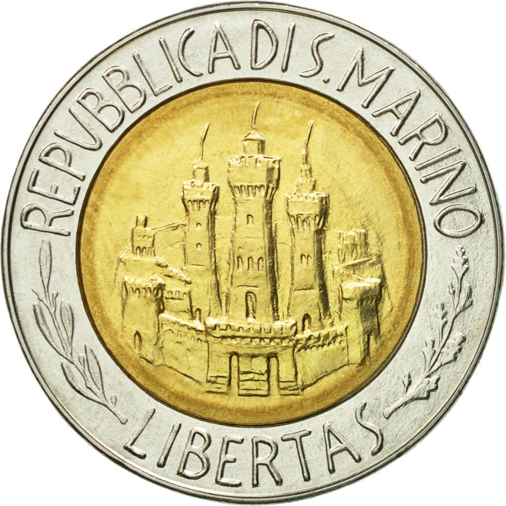 San Marino | 500 Lire Coin | Albert Einstein | Km:167 | 1984