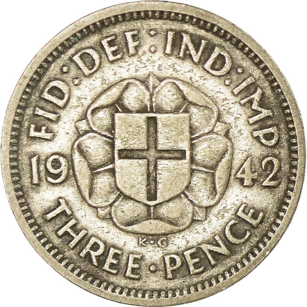 United Kingdom | 3 Pence Coin | George VI | KM:848 | 1937 - 1945