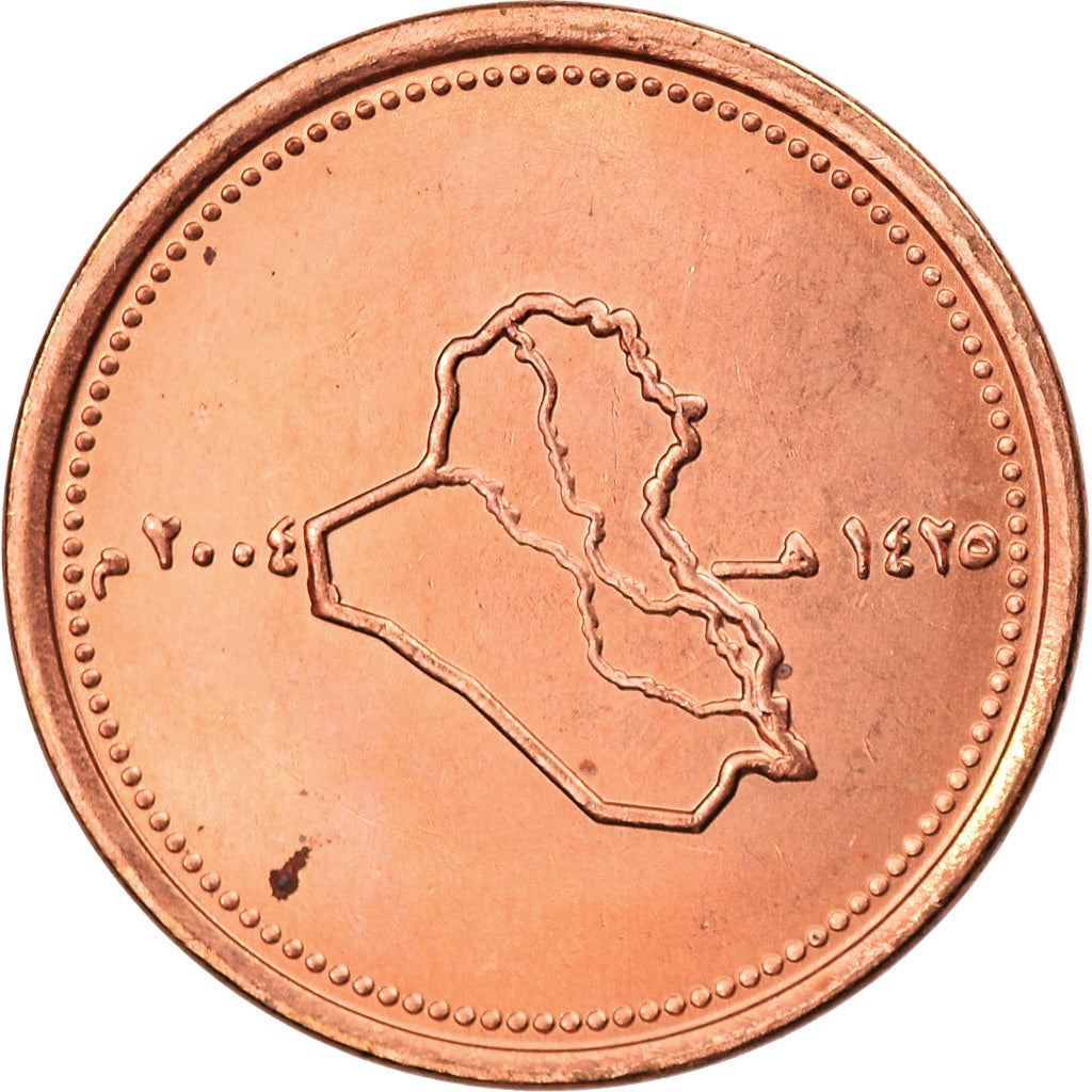 25 Dinars Coin | Copper Plated Steel | Map | Km:175 | 2004