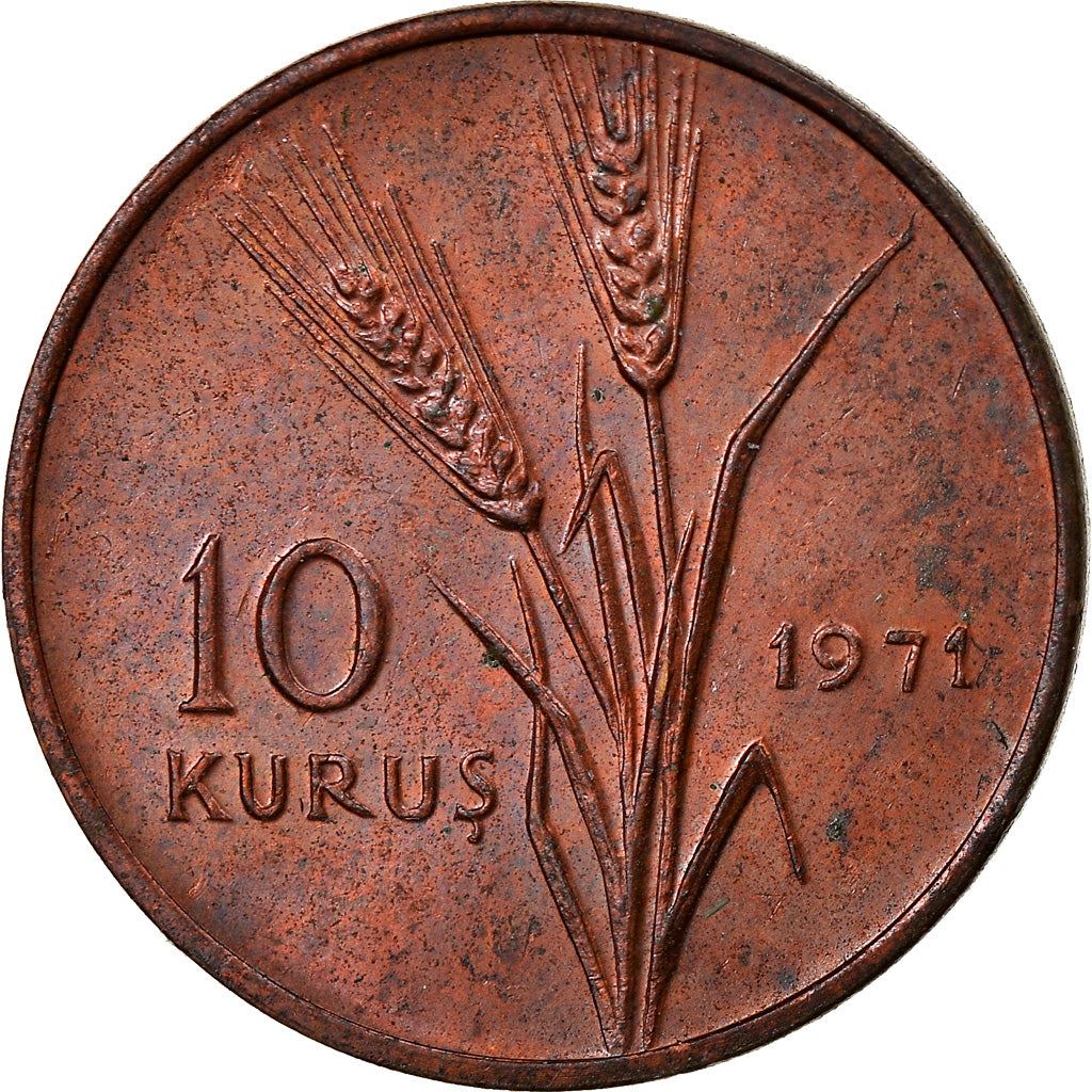 Turkey Coin Turkish 10 Kurus | FAO | President Mustafa Kemal Ataturk | KM898 | 1971 - 1974