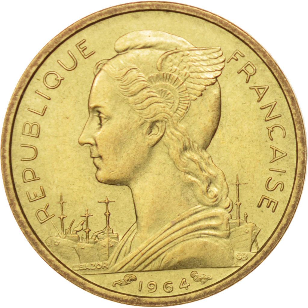 Reunion | 10 Francs Coin | Crowned shield | Km:10 | 1955 - 1964