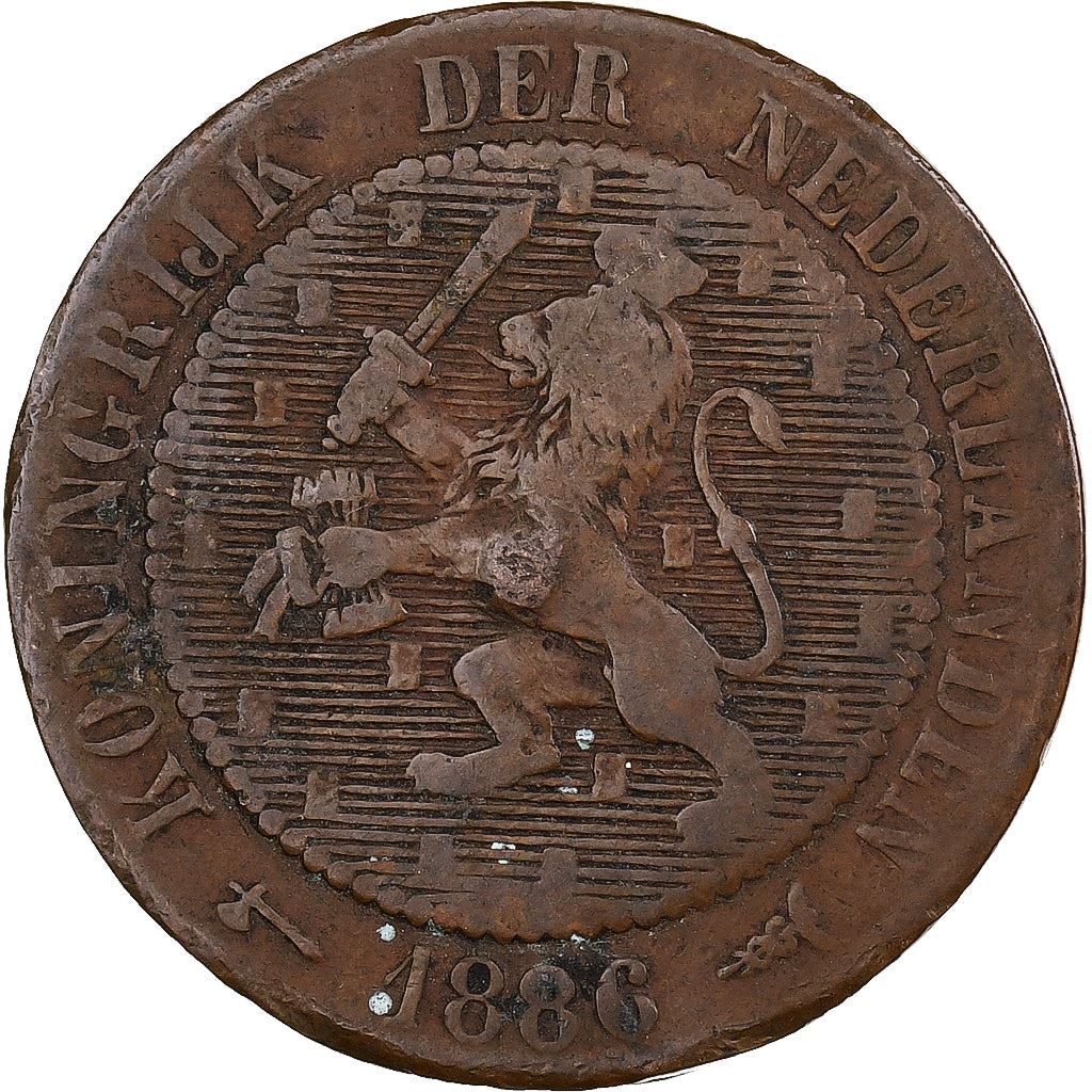 Países Bajos | Moneda de 2.5 centavos | León | Km:108 | 1877 - 1898