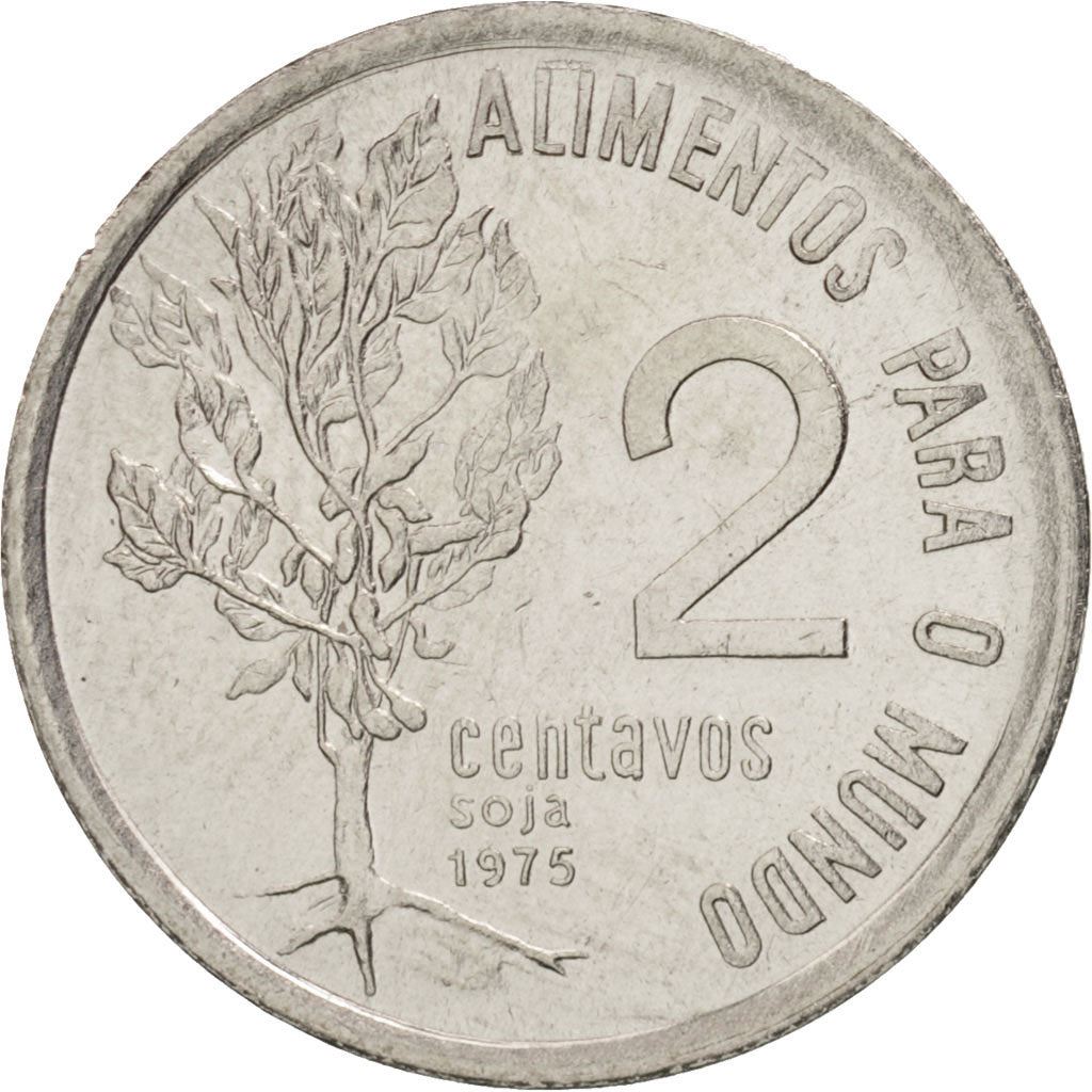 Moneta Brasile 2 Centavos | Pianta di Soia FAO | KM586 | 1975 - 1978