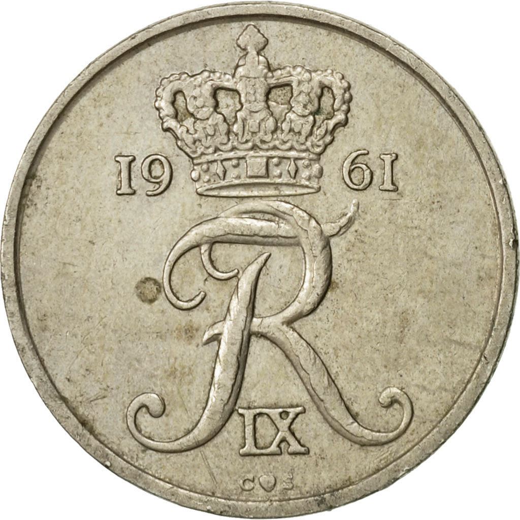 Denmark | 25 Ore Coin | Monogram | Km:850 | 1960 - 1967
