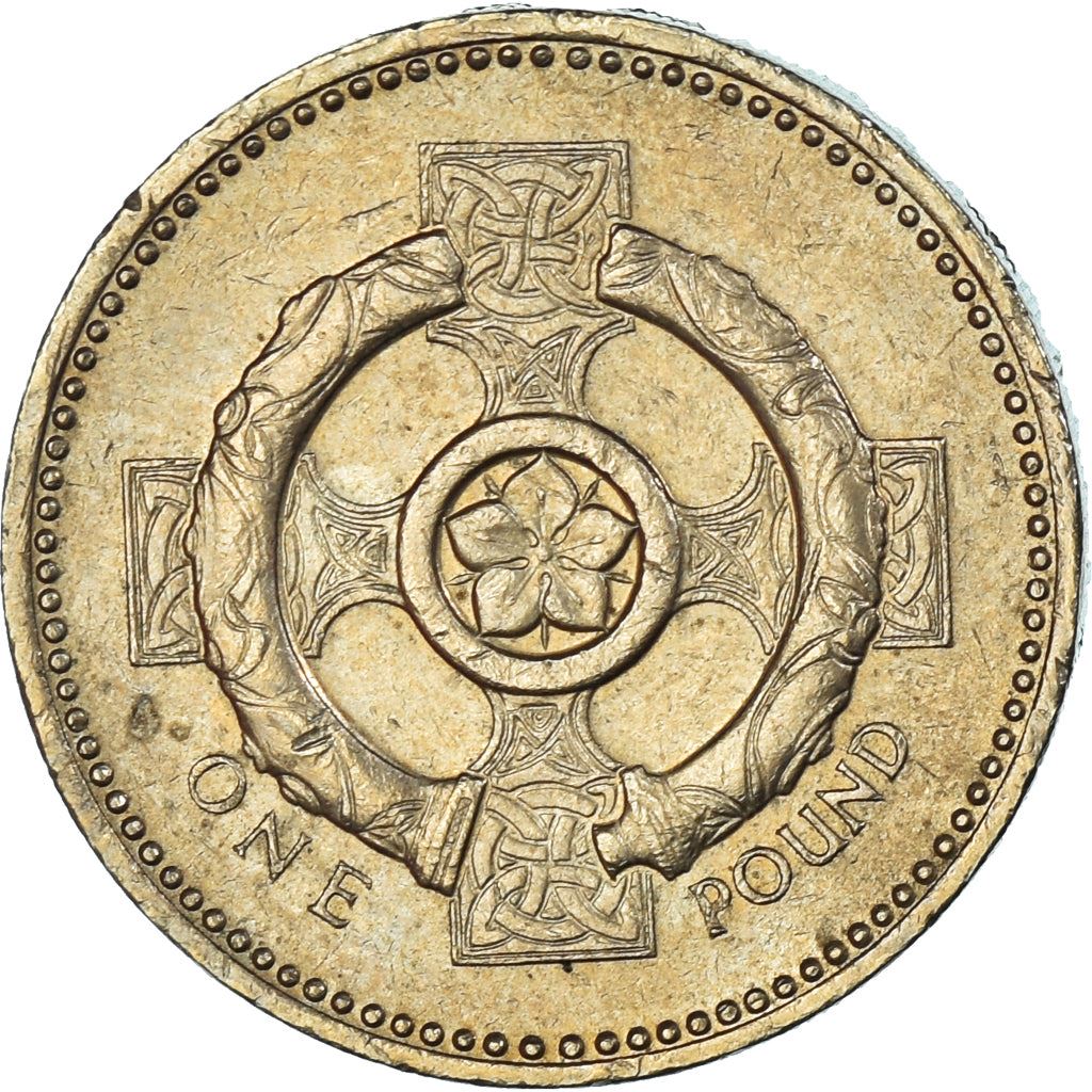 United Kingdom | 1 Pound Coin | Celtic Cross | Km:1013 | 2001