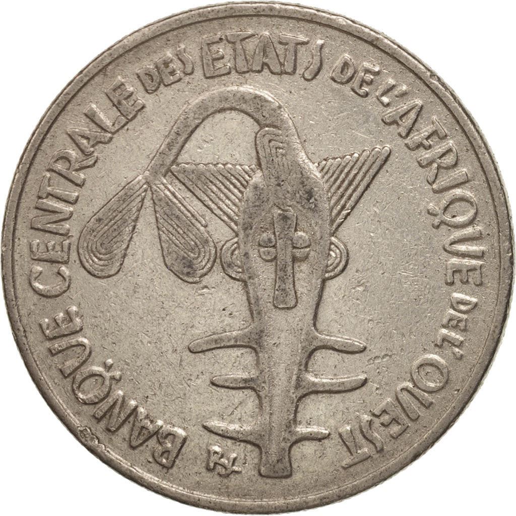 Western African States | 100 Francs Cfa Coin | Emblem of Central Bank | Flowers | Km:4 | 1967 - 2005