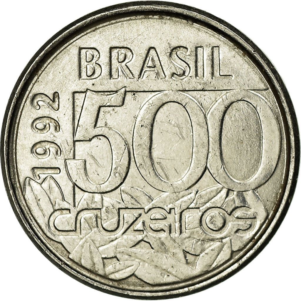 Brazil | 500 Cruzeiros Coin | Sea turtle | Km:624 | 1992 - 1993