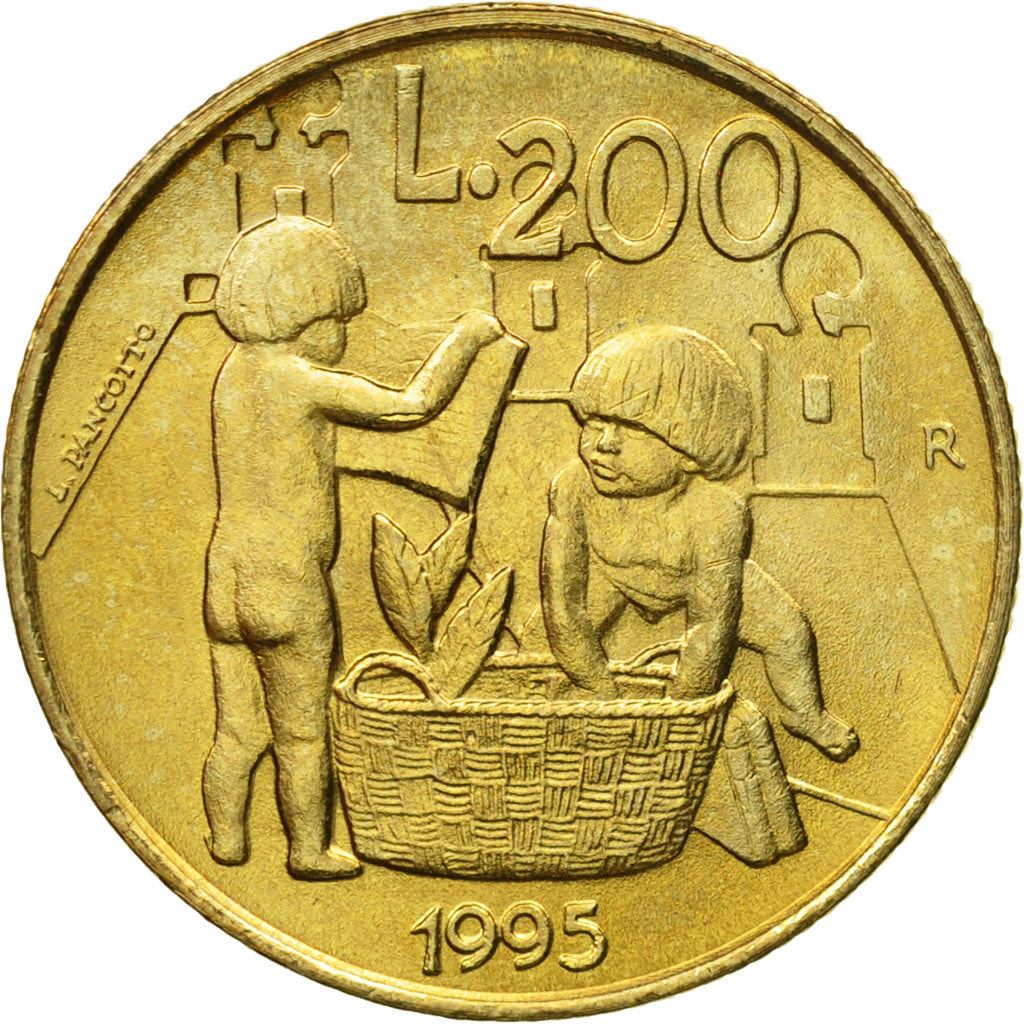 San Marino | 200 Lire Coin | Children | Km:329 | 1995