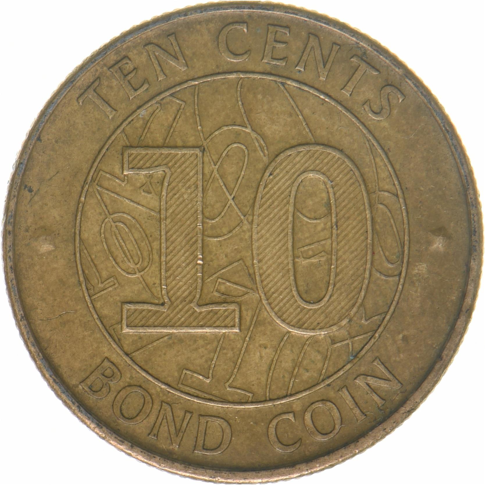 ジンバブエ | 10セント硬貨 | ボンド硬貨 | KM:18 | 2014