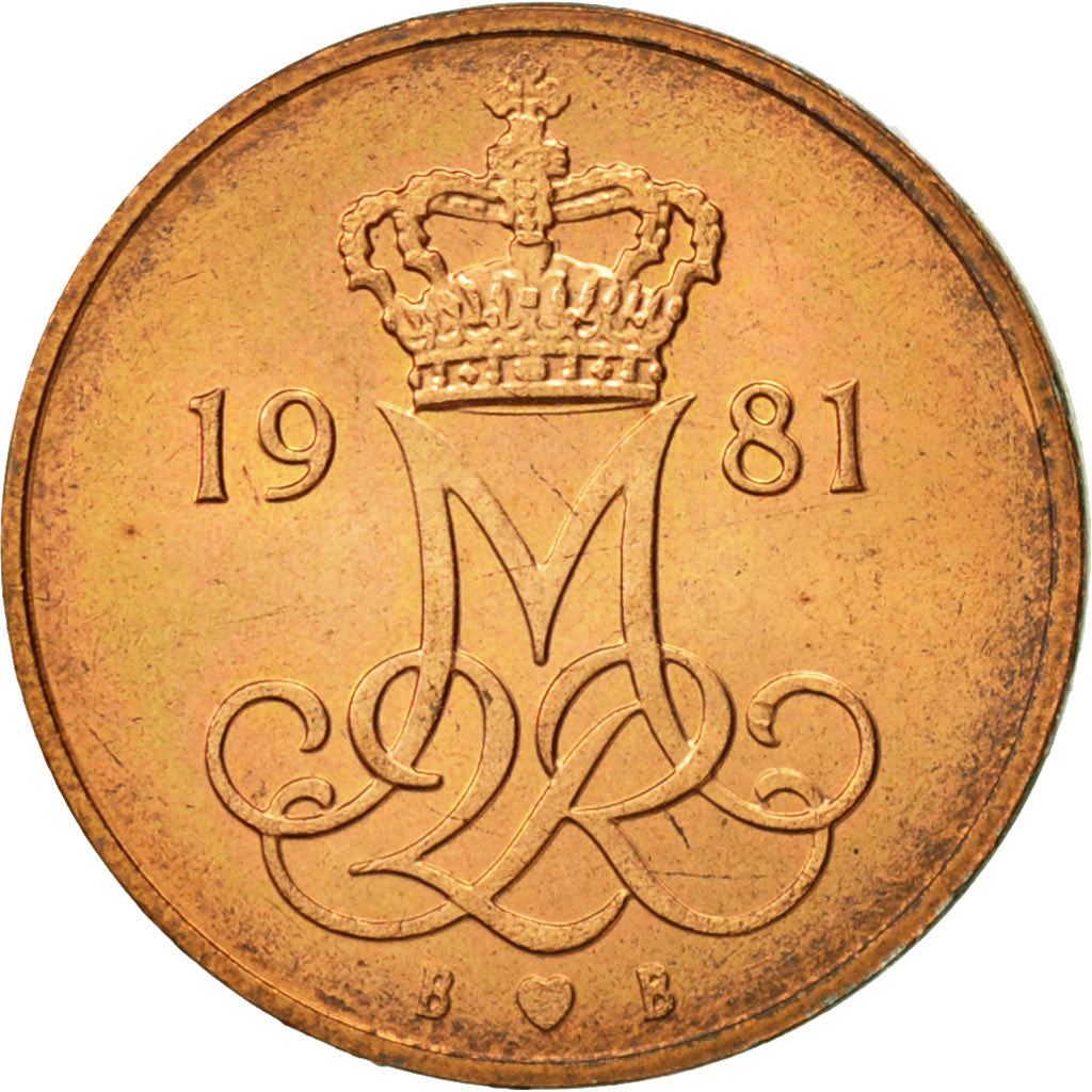 Denmark | 5 Ore Coin | Monogram | Km:859 | 1973 - 1988