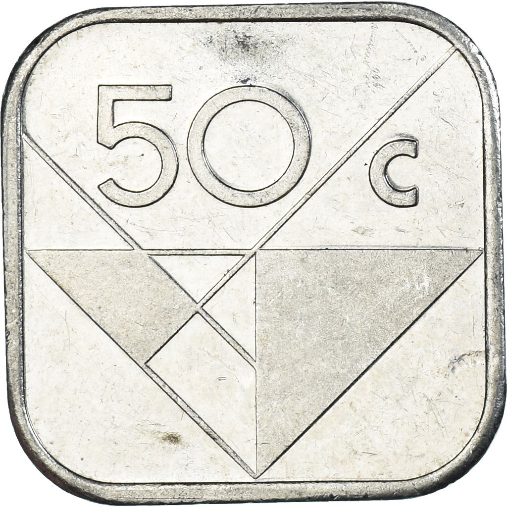 Aruba 50 Cents Coin | Queen Beatrix | Willem Alexander | KM4 | 1986 - 2019