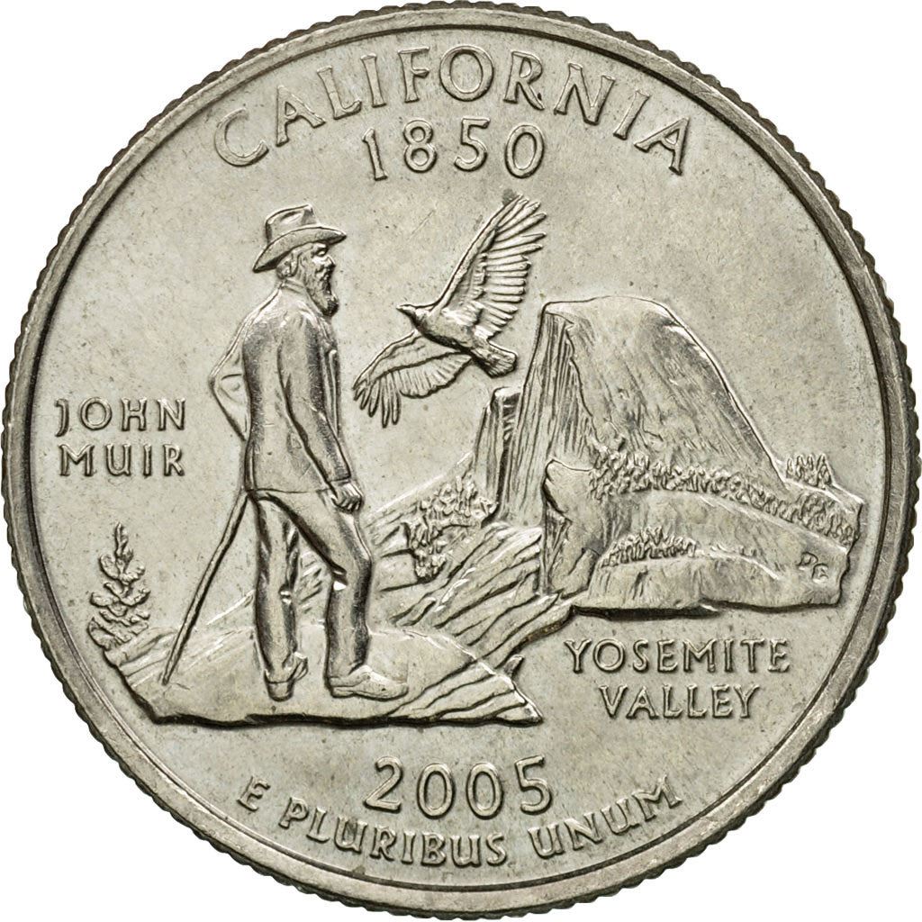 United States | 1/4 Dollar Coin | California | Km:370 | 2005