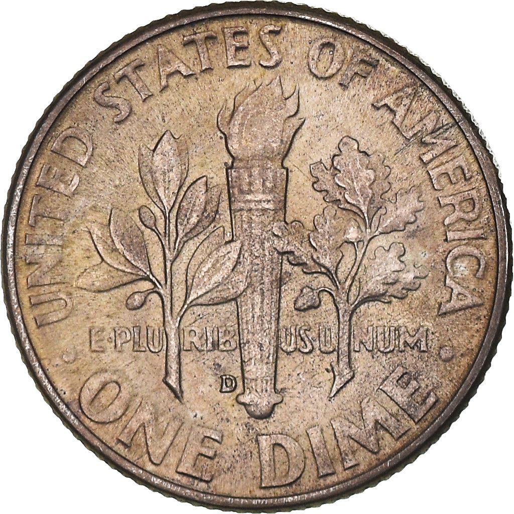 アメリカ合衆国 | 1ダイム硬貨 | フランクリン・D・ルーズベルト | KM:195 | 1946年 - 1964年