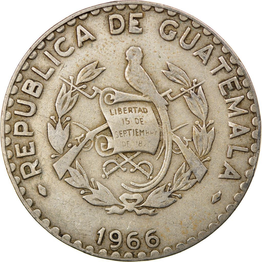 Guatemala | 25 Centavos Coin | Native bust | Km:268 | 1965 - 1966